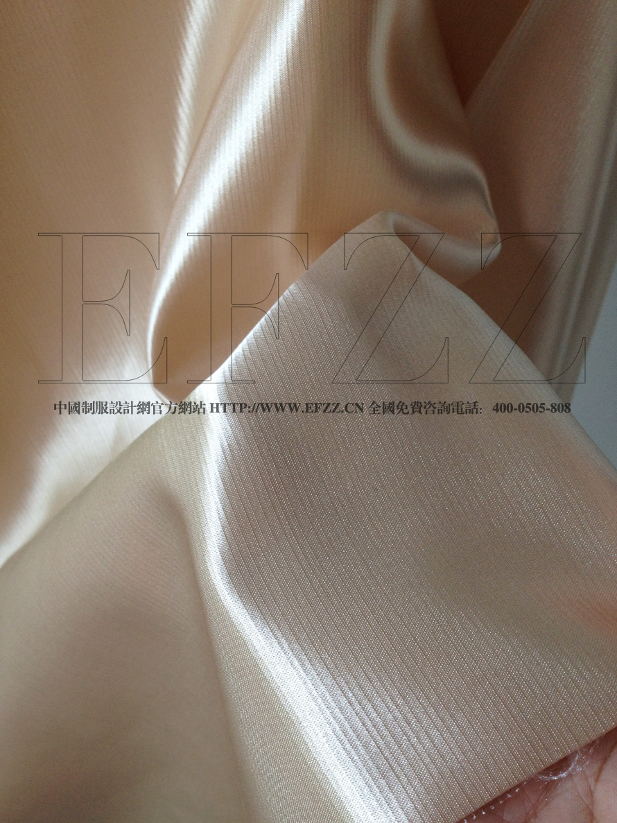 高檔淺米色加厚仿緞時(shí)尚面料