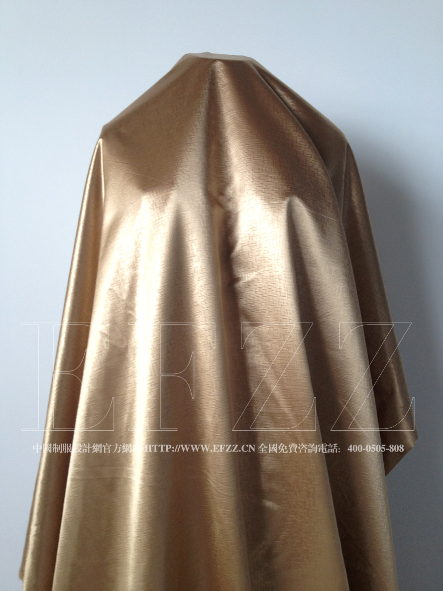 暗金色迷宮格高密壓花提花布面料