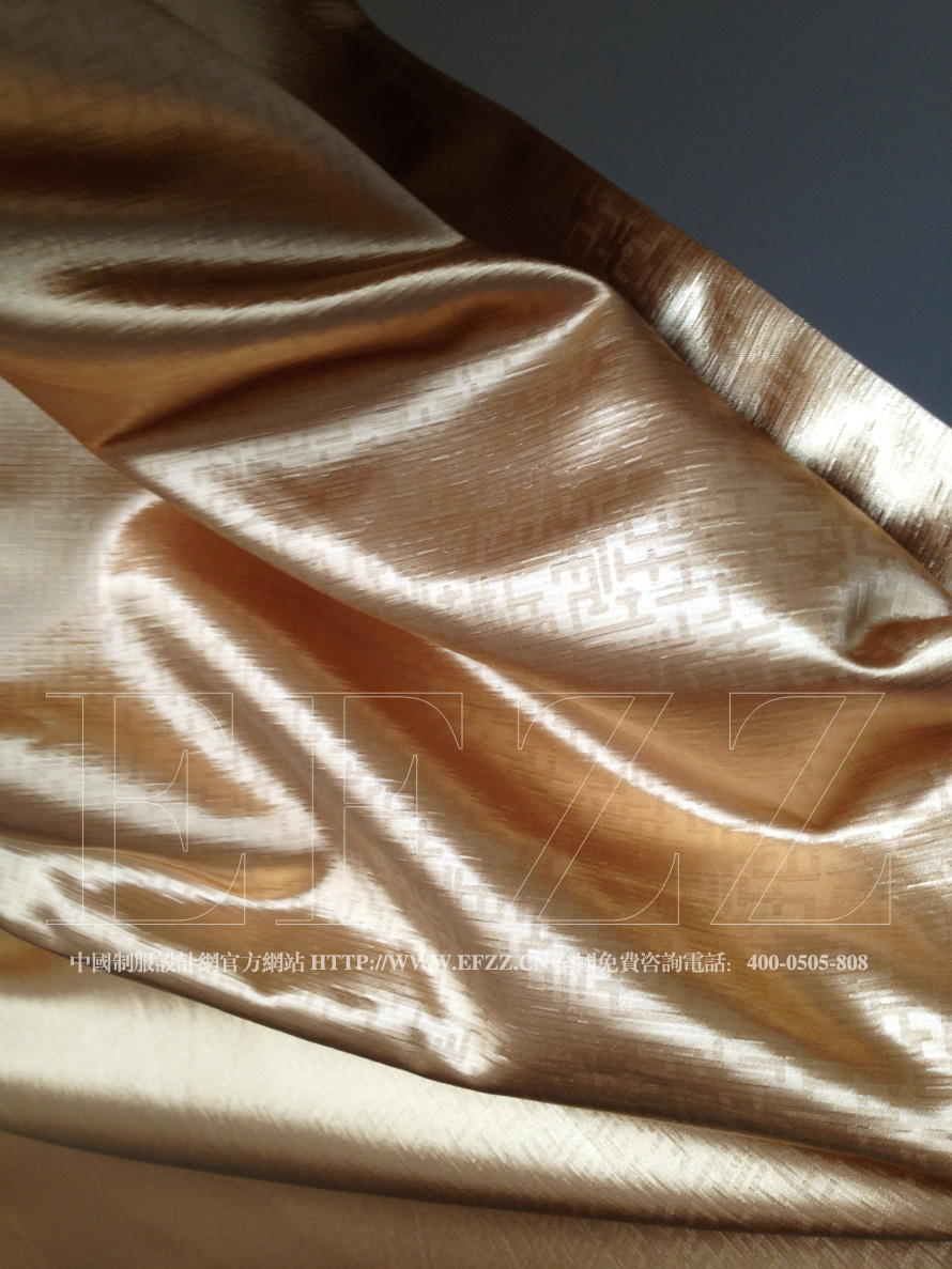 暗金色迷宮格高密壓花提花布面料