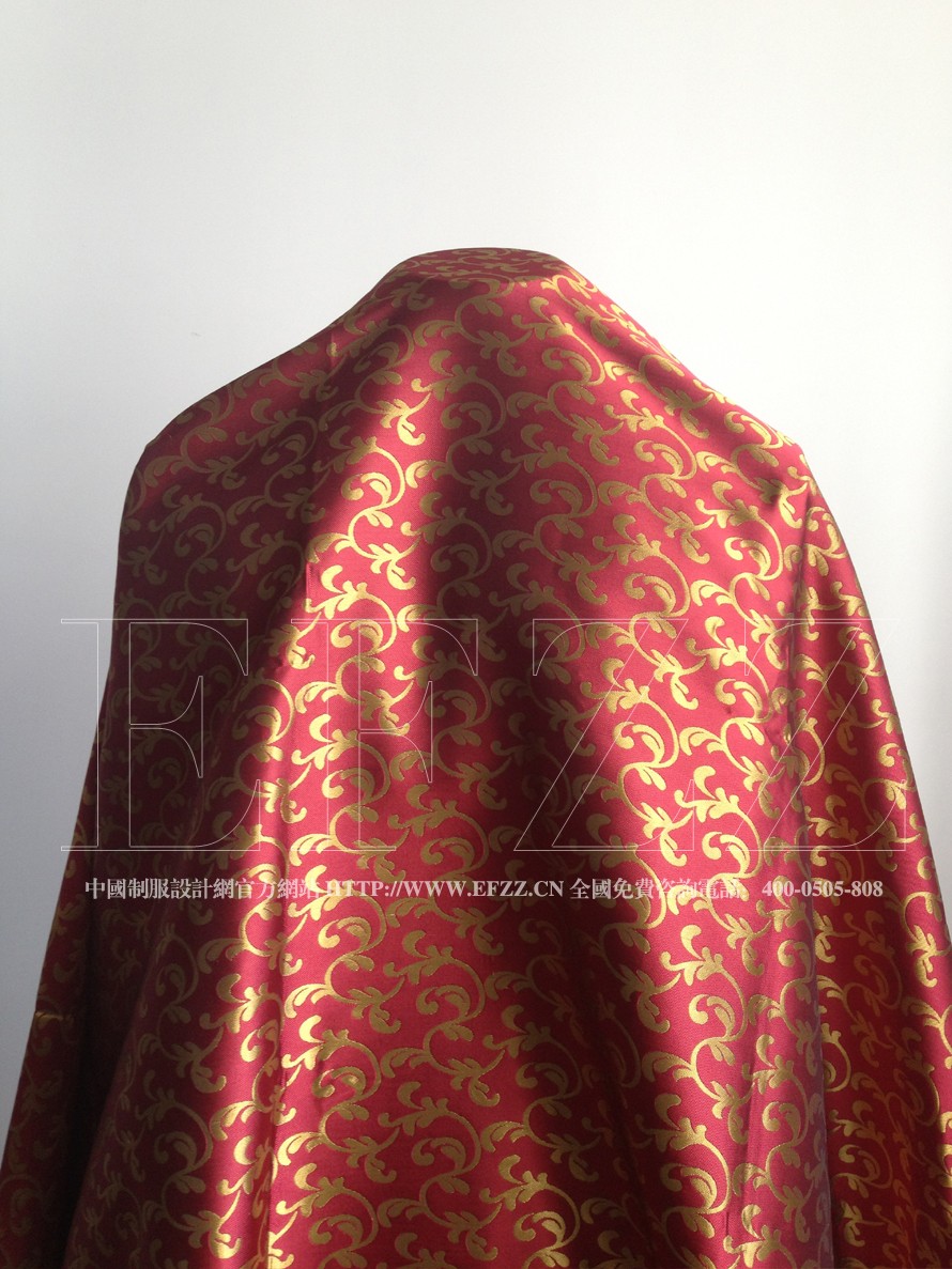 時(shí)尚水草花酒店制服面料63-1