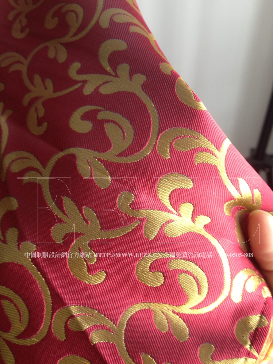 時(shí)尚水草花酒店制服面料63-1