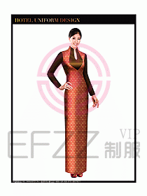 酒店中餐咨客制服設計圖606