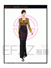 酒店中餐咨客制服設(shè)計(jì)圖615