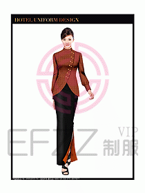 酒店中餐咨客制服設(shè)計(jì)圖617