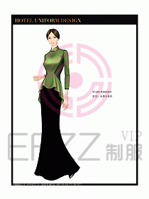 酒店中餐咨客制服設(shè)計(jì)圖629