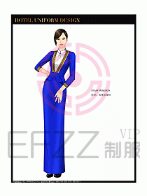 酒店中餐咨客制服設計圖631