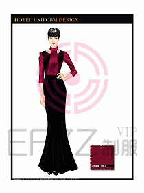 桑拿水療咨客迎賓制服設(shè)計(jì)300