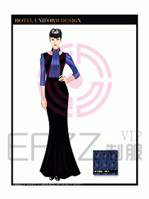桑拿水療咨客迎賓制服設(shè)計301