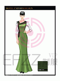 桑拿水療咨客迎賓制服設(shè)計(jì)304