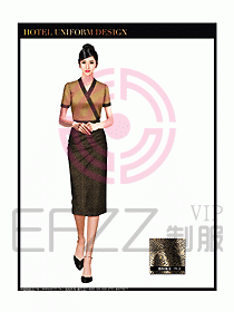 桑拿spa按摩技師制服設(shè)計(jì)803