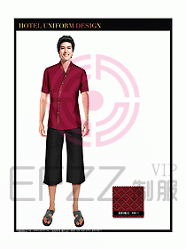 桑拿spa按摩技師制服設(shè)計805