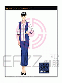 桑拿spa按摩技師制服設計813