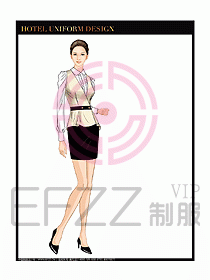 酒店西餐服務(wù)員制服設(shè)計(jì)圖859