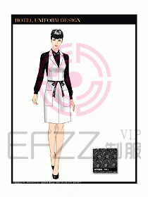 酒店西餐服務(wù)員制服設(shè)計圖857