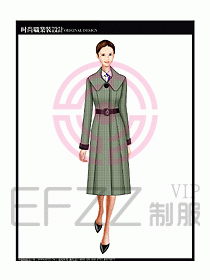 女職業(yè)裝OL大衣設(shè)計(jì)圖136