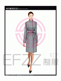 女職業(yè)裝OL大衣設(shè)計圖139