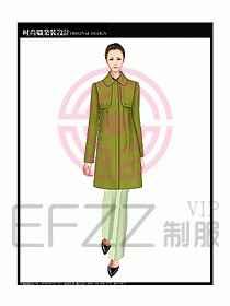 女職業(yè)裝OL大衣設(shè)計(jì)圖145