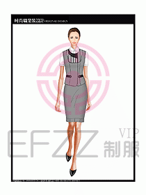 女職業(yè)裝襯衫馬夾設(shè)計(jì)圖214