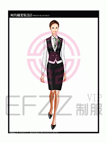 女職業(yè)裝襯衫馬夾設(shè)計(jì)圖216