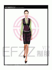 女職業(yè)裝襯衫馬夾設(shè)計圖246