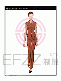 女職業(yè)裝襯衫馬夾設(shè)計(jì)圖261