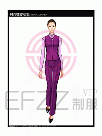 女職業(yè)裝襯衫馬夾設(shè)計(jì)圖263