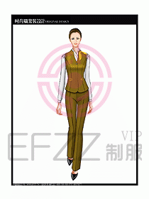 女職業(yè)裝襯衫馬夾設(shè)計(jì)圖277