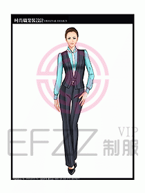 女職業(yè)裝襯衫馬夾設(shè)計(jì)圖293