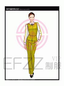 女職業(yè)裝襯衫馬夾設(shè)計(jì)圖294