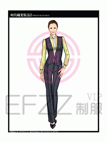 女職業(yè)裝襯衫馬夾設(shè)計(jì)圖292