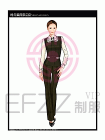 女職業(yè)裝襯衫馬夾設計圖299