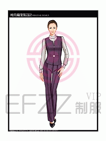 女職業(yè)裝襯衫馬夾設(shè)計(jì)圖305