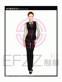 女職業(yè)裝襯衫馬夾設(shè)計圖303