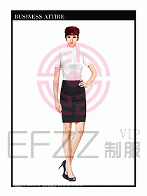 空姐職業(yè)服裝設(shè)計效果圖419