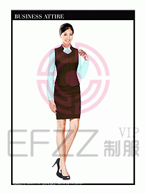 空姐職業(yè)服裝設(shè)計(jì)效果圖439