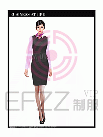 空姐職業(yè)服裝設(shè)計效果圖446