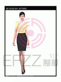 空姐職業(yè)服裝設(shè)計(jì)效果圖452