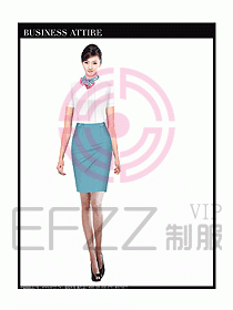 空姐職業(yè)服裝設計效果圖459