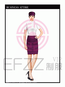 空姐職業(yè)服裝設(shè)計(jì)效果圖461