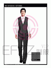 男職業(yè)裝商務(wù)馬夾設(shè)計(jì)129