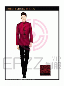 酒店中餐服務員制服設計圖1309
