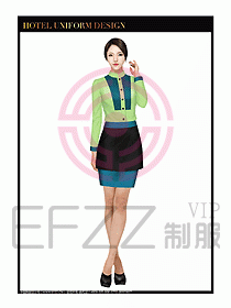 酒店中餐服務(wù)員制服設(shè)計(jì)圖1324
