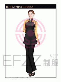 酒店餐飲服務(wù)員制服設(shè)計(jì)圖1339
