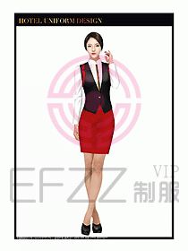 酒店餐飲服務員制服設計圖1343