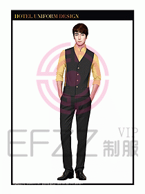 酒店餐飲服務(wù)員制服設(shè)計(jì)圖1346