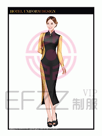 酒店餐飲咨客制服設計圖650