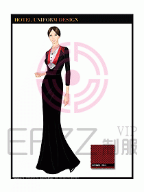 酒店西餐廳咨客制服設計圖362