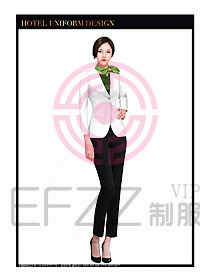 酒店西餐廳咨客制服設計圖367