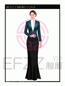 酒店西餐廳咨客制服設計圖372