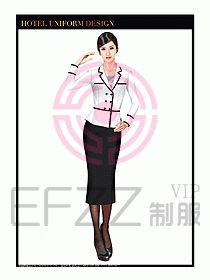 酒店西餐廳咨客制服設計圖379